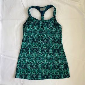 Athleta Blue Paisley Tank